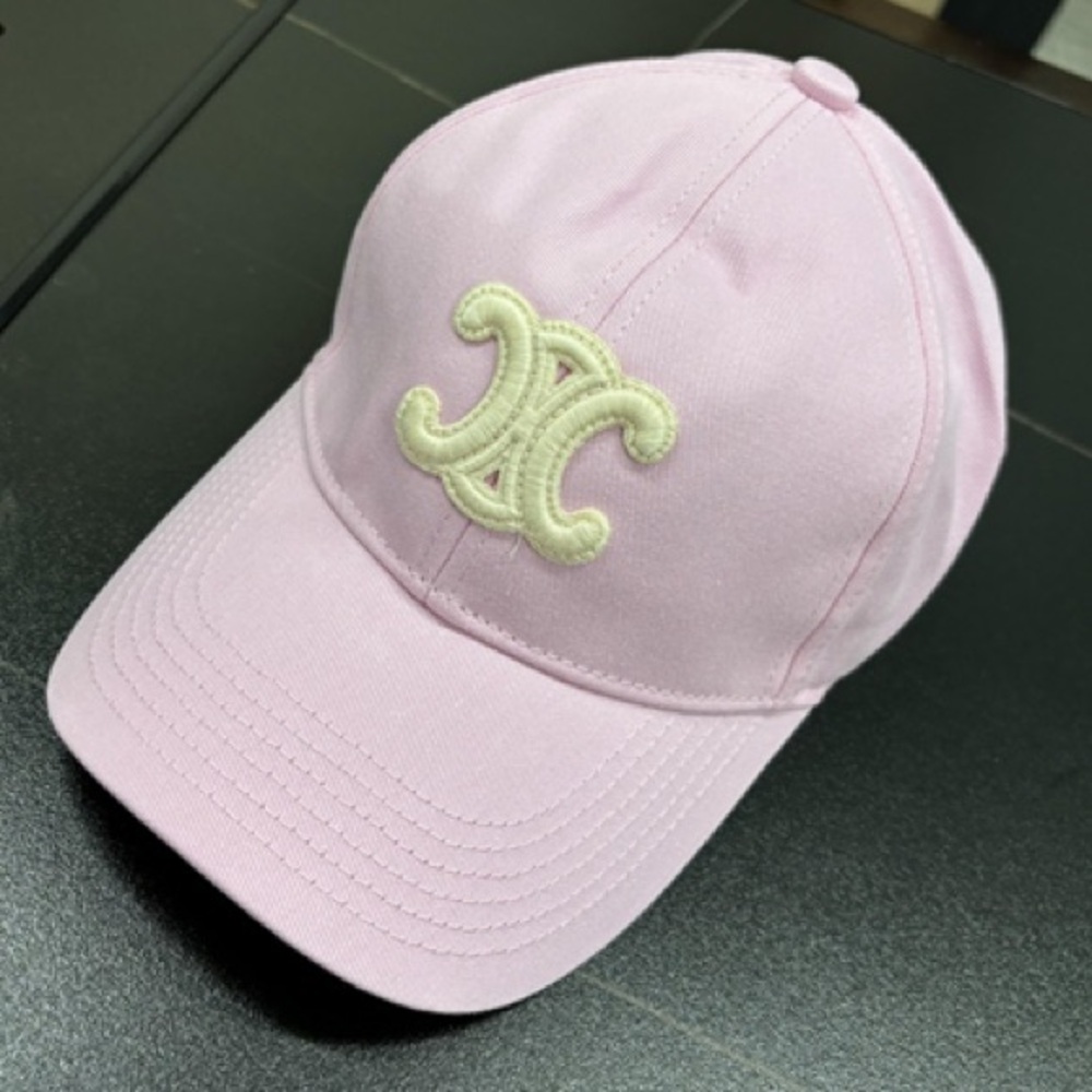 Celine pink baseball cap